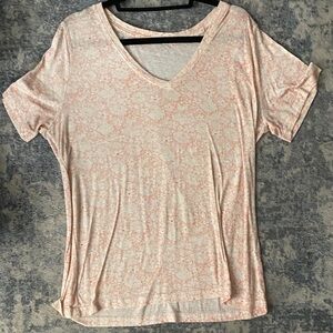 Women's Pink V-Neck Top